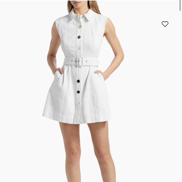 NWT Toccin Miley Cotton Button Front Mini Dress